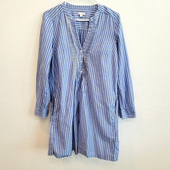 GAP | Dresses | Gap Blue White Striped Long Sleeves Shirt Dress Womens Size  Small | Poshmark
